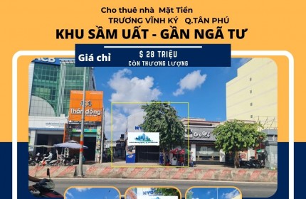 CỰC SỐC - Cho thuê nhà 2 Mặt Tiền Lê Trọng Tấn 99m2, 28Triệu